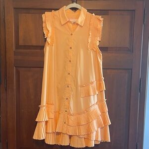 Anthropologie Peach Sleeveless Dress